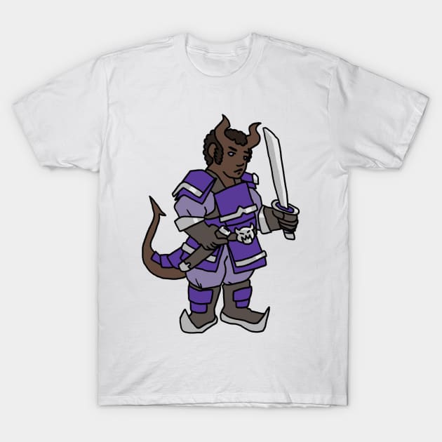 Tiefling Fighter T-Shirt by NathanBenich